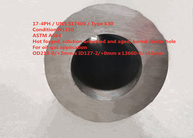 هطول الأمطار Martensitic تصلب الفولاذ المقاوم للصدأ 17-4PH ، SUS630 / S17400 سمك جدار سميك مزورة أنبوب