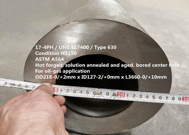 هطول الأمطار Martensitic تصلب الفولاذ المقاوم للصدأ 17-4PH ، SUS630 / S17400 سمك جدار سميك مزورة أنبوب